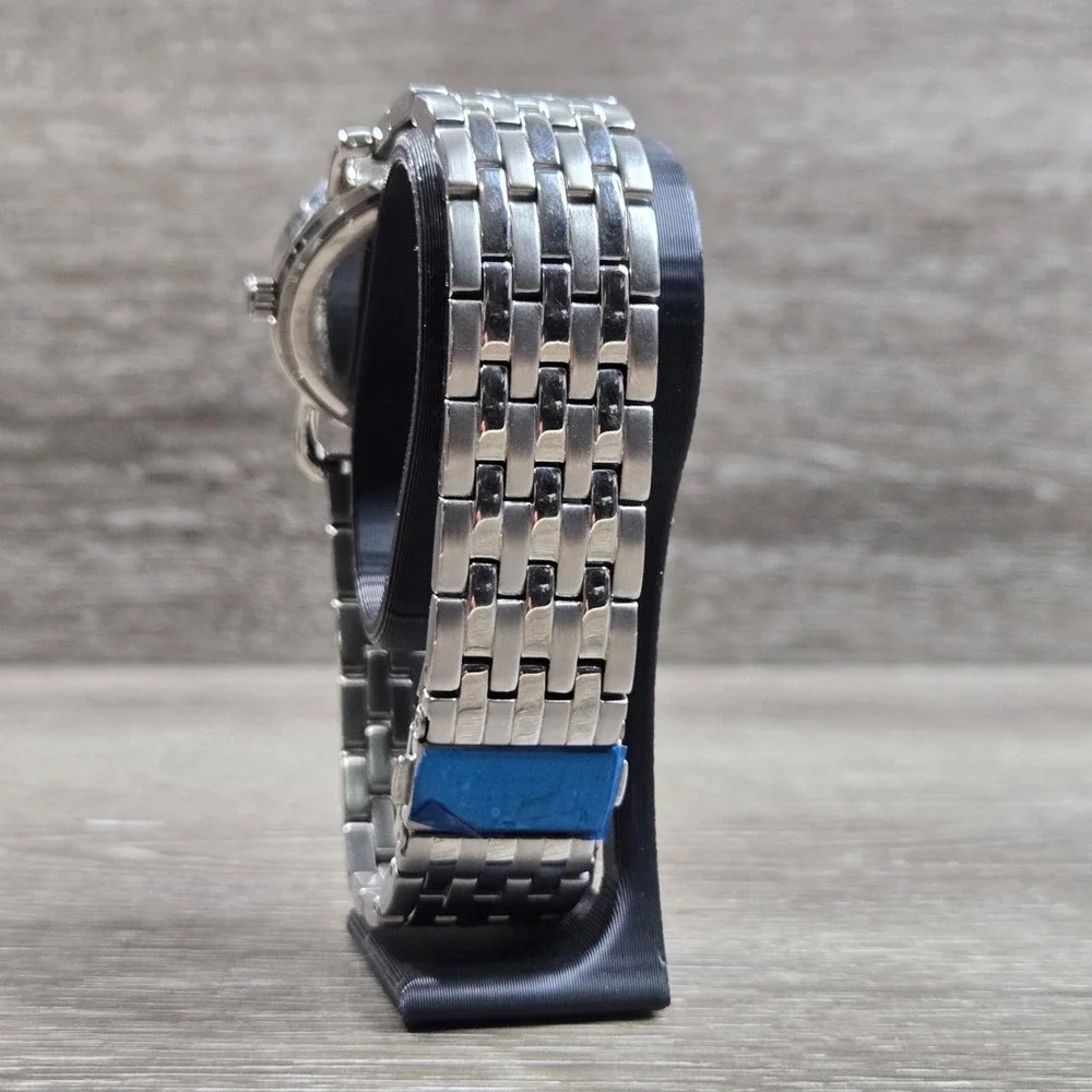Kenneth Cole New York SS Steel Men's Watch KC3808 Black Dial Date Tested Dress 8